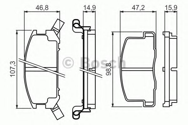 Гальмівні колодки дискові LEXUS ES; TOYOTA CAMRY, MR2 I, MR2 II, MR2 III 1.6-3.0 11.84-