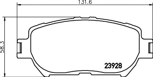 HELLA PAGID - 8DB 355 010-431 - Гальмівні колодки дискові перед. Toyota Camry (V30) 2.0-3.0 V6 01-