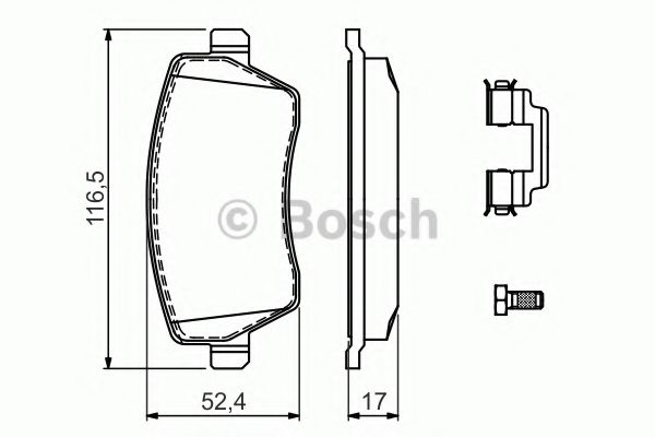 BOSCH - 0 986 494 592 - Гальмівні колодки, дискові