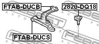 FEBEST - FTAB-DUCB - САЙЛЕНБЛОК ЗАДНИЙ ПЕРЕДНЕГО РЫЧАГА FIAT DUCATO RUSSIA 2008-