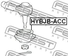 FEBEST - HYBJB-ACC - Пильовик кермового накінечника Hyundai Accent, 99-