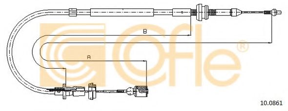 COFLE - 10.0861 - Трос акселератора VAG Golf III/Vento