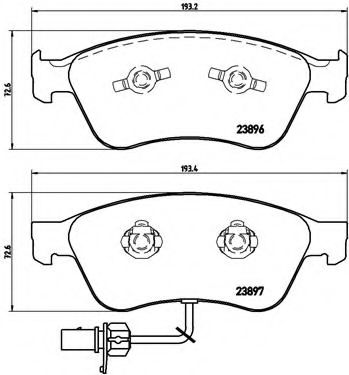 BREMBO - P 85 102 - Гальмівні колодки дискові