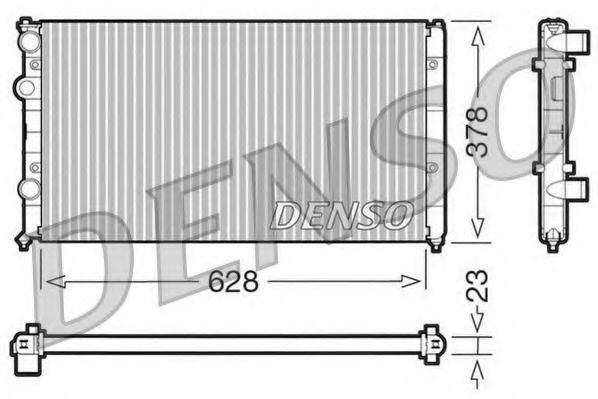 DENSO - DRM32035 - Основний радіатор Seat Cordoba 1.8, 2.0 93-99, Ibiza 1.6, 2.0 95-// VW Caddy II 1.9d 95-04, Polo 1.6i,1.9d 95-01