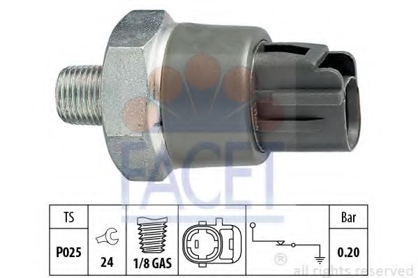 FACET - 7.0114 - Датчик тиску масла Toyota Avensis/Corola/Carina/Camry  1.4-2.7 92-