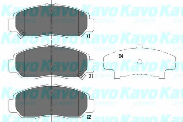 KAVO PARTS - KBP-2037 - Гальмівні колодки пер. Honda Stream Estate 1,7/2,0 01-