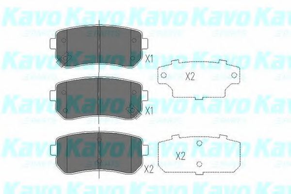 KAVO PARTS - KBP-4007 - Колодки тормозные задние Accent/Sonata/Ceed/Sportage 04-