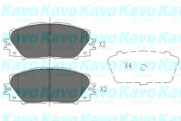 KAVO PARTS - KBP-9097 - Гальмівні колодки перед. Toyota Yaris 1.0 VVT-i,1.3 VVT-i,D-4D