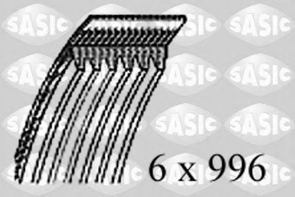 SASIC - 1770075 - Ремень генератора,2.8HDi/JTD 00- (ALT,WP)