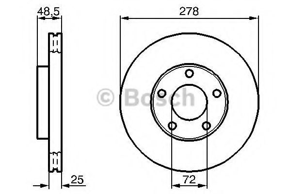 BOSCH - 0 986 479 179 - Диск гальмівний перед. MAZDA 3, 5 1.3-2.2D 10.03-