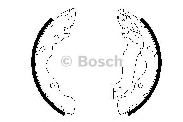 BOSCH - 0 986 487 673 - Гальмівні колодки барабанні Hyundai Sonata (Ef) 2.0I 98.03-01.10, Matrix 01.02- (-Abs)