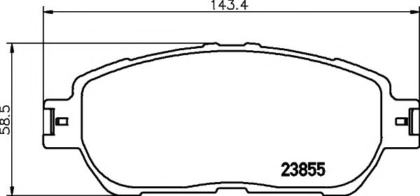 Колодки гальмівні перед. Lexus ES300/330 02.09-06.03 Toyota Avalon,Camry,Sienna,Lexus 2.4-3.5 01-