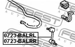 FEBEST - 0723-BALRR - ТЯГА СТАБИЛИЗАТОРА ЗАДНЯЯ ПРАВАЯ SUZUKI BALENO/ESTEEM SY413/SY415/SY416/SY418/SY419 1995-2001