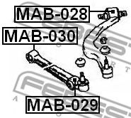 FEBEST - MAB-030 - Сайлентблок зад. важеля прямого зад. Mitsubishi Galant E55A/E75A 92-96