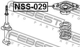 FEBEST - NSS-029 - Опорна подушка зад. ам-тора Nissan Primera 1.6-2.0 96-01