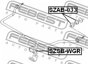 FEBEST - SZAB-033 - Сайлентблок передній нижнього важеля