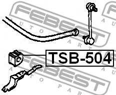 FEBEST - TSB-504 - Ø 16mm Втулка стабілізатора зад. Toyota Avensis 97-03