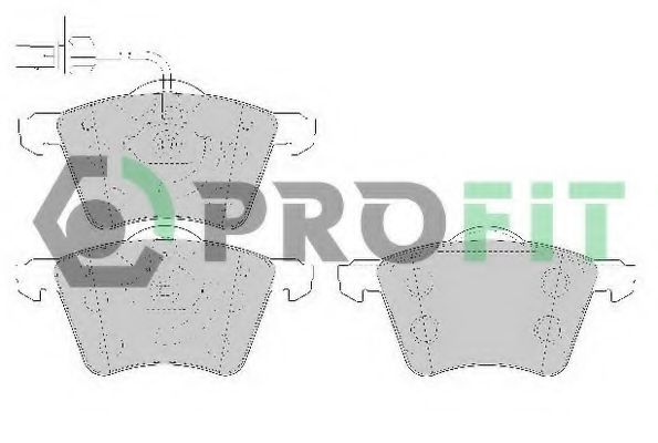 PROFIT - 5000-1654 - Гальмівні колодки дискові перед. Ford Galaxy/Seat Alhambra/VW Sharan, (1.8-2.8),  95-10