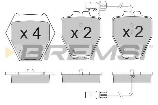 BREMSI - BP3121 - Тормозные колодки перед. Audi A6 97-05/VW Passat 96-05 (TRW)