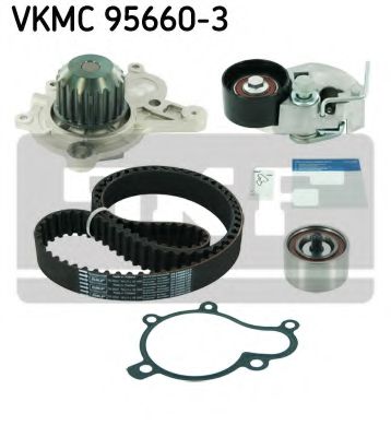 SKF - VKMC 95660-3 - Роликовий модуль натягувача ременя (ролик, ремінь, помпа)