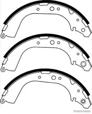 HERTH+BUSS JAKOPARTS - J3502039 - Колодки гальмівні барабанні задні TOYOTA LAND CRUISER (вир-во Jakoparts)
