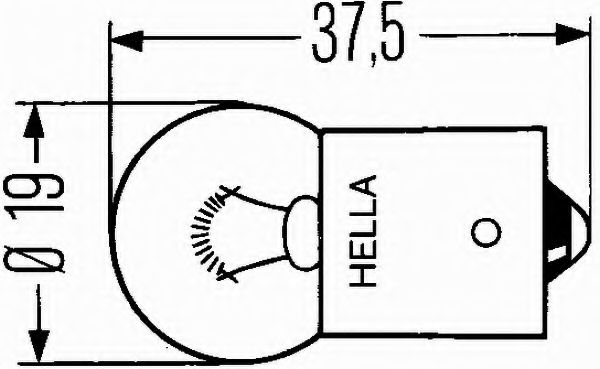 HELLA - 8GA 002 071-251 - лампа розжарювання, R10W 24V 11W BA 15s