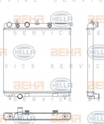 BEHR HELLA SERVICE - 8MK 376 901-071 - Радиатор, охлаждение двигателя (Охлаждение)