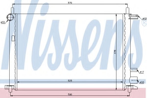 NISSENS - 62053 - Радіатор охолоджування
