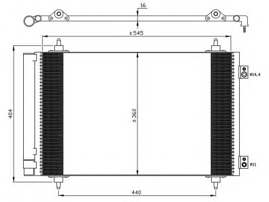 NRF - 35844 - Радіатор кондиціонера Citroen Jumpy 2.0 HDI 07-
