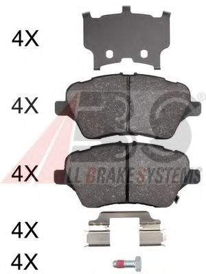 Гальмівні колодки дискові перед. Ford B-Max, Fiesta, Focus, Tourneo Courier B460  1.0-1.6D 01.09-