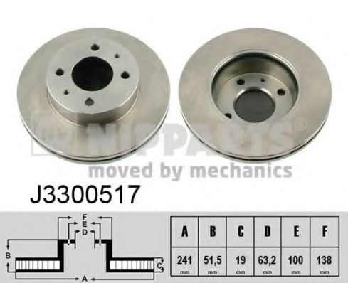 NIPPARTS - J3300517 - Диск гальмівний