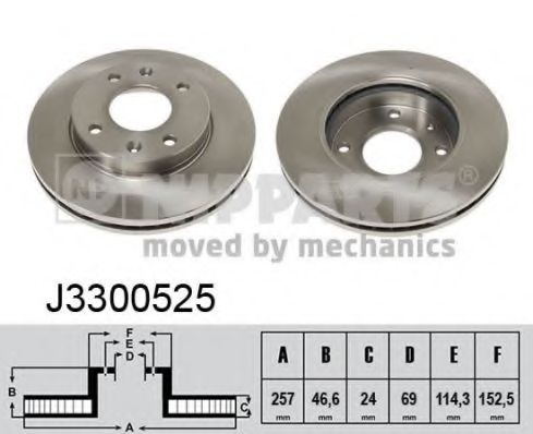 NIPPARTS - J3300525 - Диск гальмівний