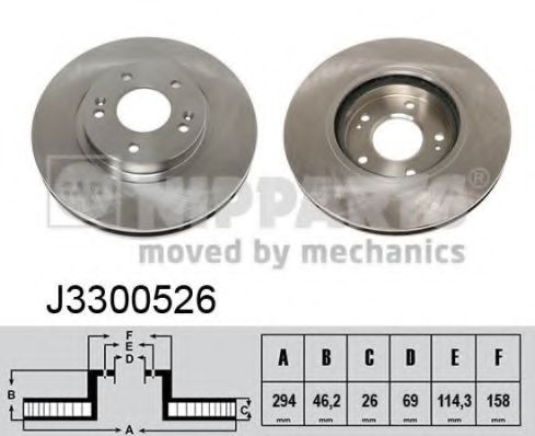 NIPPARTS - J3300526 - Диск гальмівний