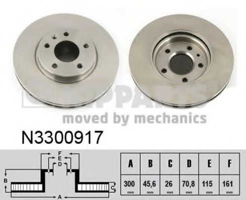 NIPPARTS - N3300917 - Тормозной диск