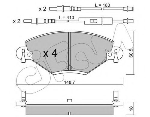 CIFAM - 822-331-0 - Гальмівні колодки перед. Citroen C5 01- (Bosch)