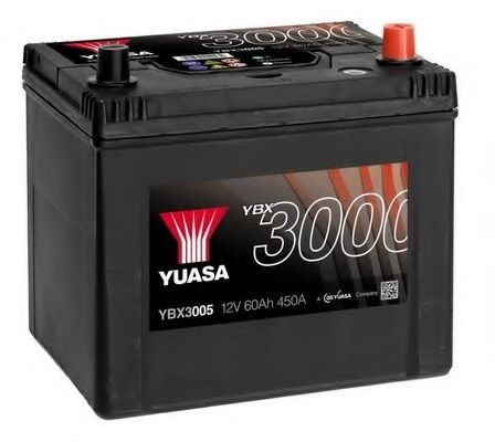 YUASA - YBX3005 - АКБ Yuasa Professional 60AH/450A P+  230x175x225 (-/+)