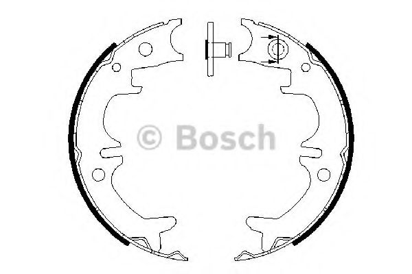 BOSCH - 0 986 487 680 - Гальмівні колодки барабанні задні Toyota Camry/Avensis 2.2, 3.0 01- Lexus RX (XU1) 300 V6 00-03