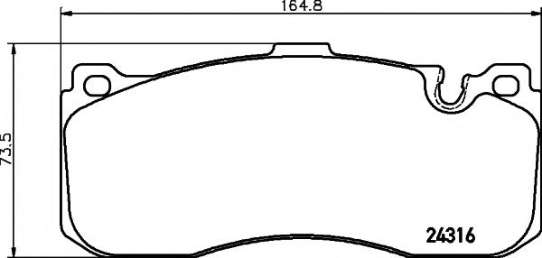 Гальмівні колодки дискові передні BMW 1 (E81), 1 (E82), 1 (E87), 1 (E88), 3 (E90), 3 (E91), 3 (E92), 3 (E93) 1.6-3.0D 06.04-12.13