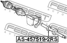 FEBEST - AS-457519-2RS - Підвісний підшипник півосі Ford Connect 02-