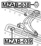 FEBEST - MZAB-039 - Сайлентблок перед. важеля перед. Mazda MPV