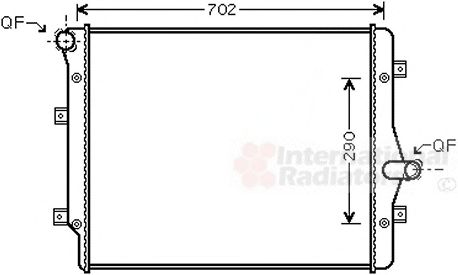 VAN WEZEL - 58002208 - Основний радіатор VAG A3/Octavia/Caddy/Passat 1.6-2.0 TDI 10-