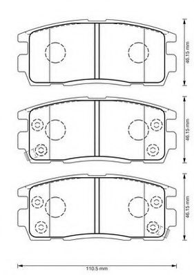 JURID - 573386J - Гальмівні колодки задні Opel Antara / Chevrolet Captiva