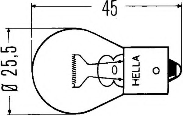 HELLA - 8GA 002 073-121 - Лампа 12V P21W 21W BAY15s