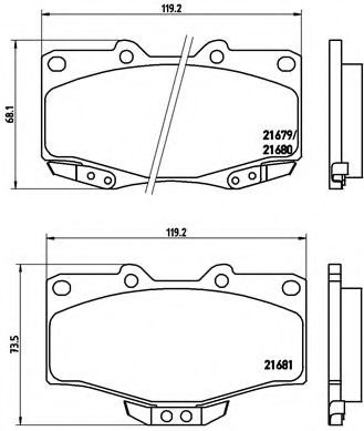 BREMBO - P 83 009 - Гальмівні колодки дискові