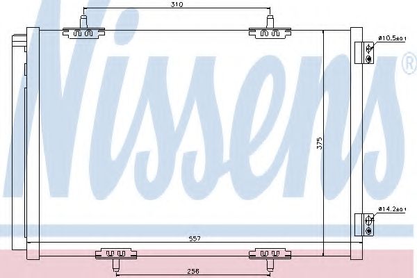 NISSENS - 940055 - Радіатор кондиціонера Peugeot 207 07-11