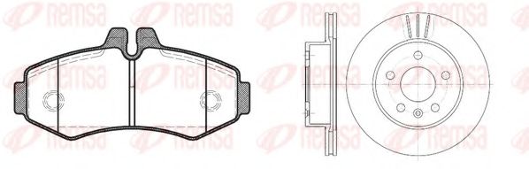 REMSA - 8701.00 - Комплект тормозной передн. VITO (638), V-CLASS 96-03 (пр-во REMSA)