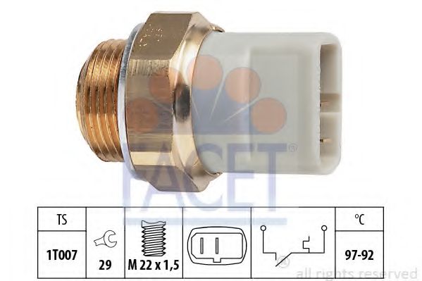 Датчик включення вентилятора (95-90°C) MB V200-280/ Vito  96-03