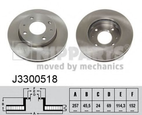 NIPPARTS - J3300518 - Диск гальмівний