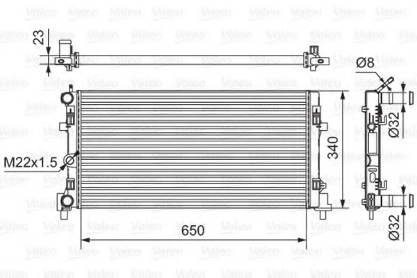 VALEO - 701522 - Радиатор охлаждения SKODA Rapid 12- MT/AT (пр-во VALEO)