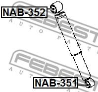 FEBEST - NAB-351 - Втулка задн. амортизатора Nissan X-Trail 07-/Renault Koleos 08-